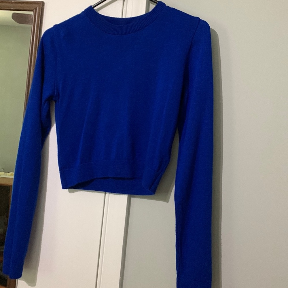 Crew Neck Bright Blue Sweater